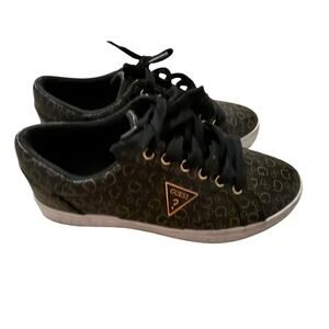 Guess shoes slip on womens shoes sz 7 gold brown sneakers dressy trendy